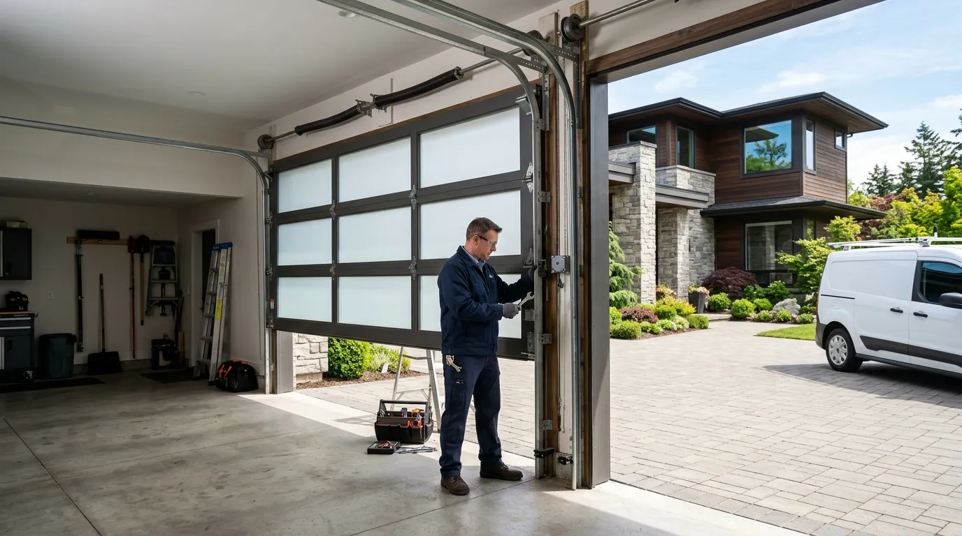 What an Older Conroe Garage Door Is Actually Hiding
